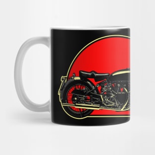 1950 Vincent Black Shadow Retro Red Circle Motorcycle Mug